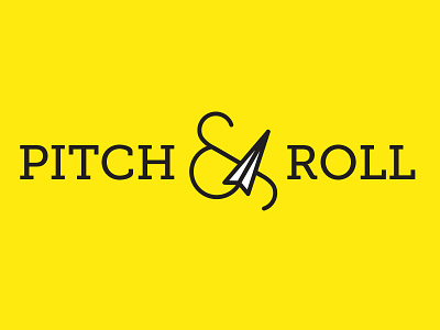 Pitch & Roll airplane ampersand ideas logo paper pitch plane roll yellow