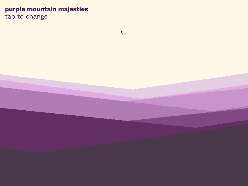 Purple Mountain Majesties code codepen design landscape p5js purple responsive