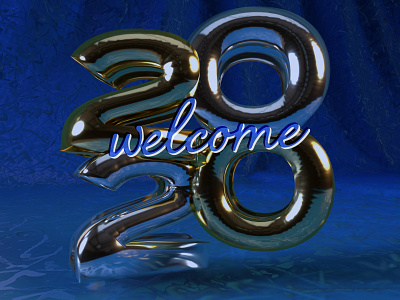 Welcome 2020 2020 3d 3d text dimension january new year number welcome