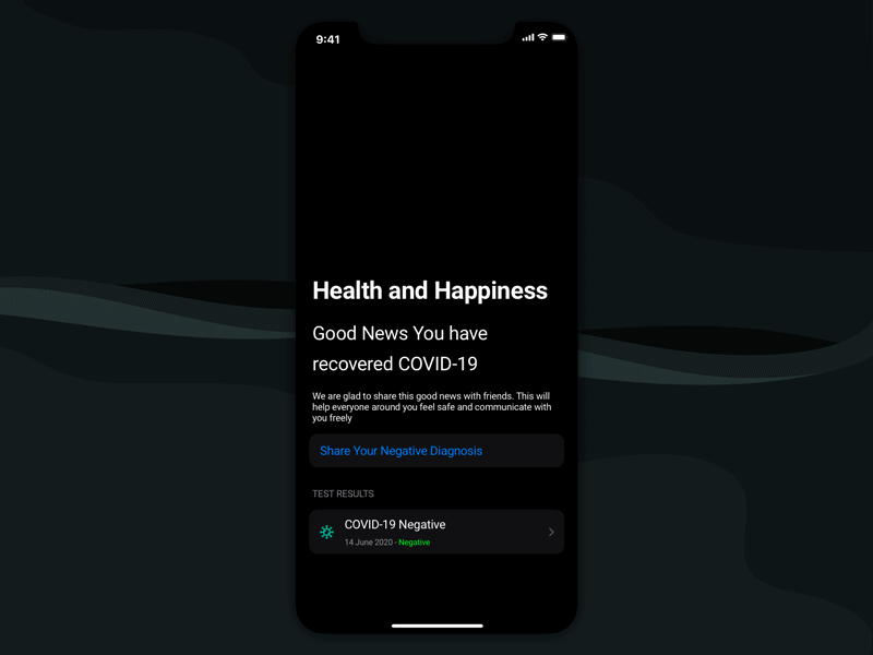 COVID-19 Recovering Notification after effects animation dark mode illustration motion notification ui ux