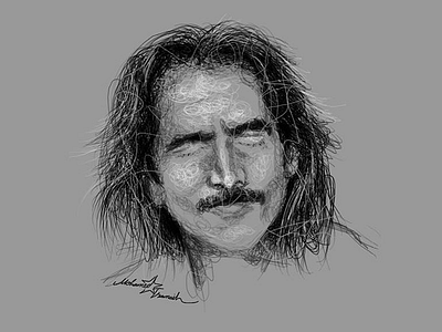 Yanni digital art digital sketch face music musician musicians yanni