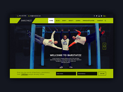 Barstarzz Mockup Design For Website copyright design gym gym fitness mockup design for website web designing