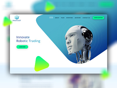 Inuvest intelligent Ai Robot business trading company web 3.0 website design