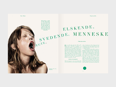 Layout for Ordet danish film journal magazine layout page