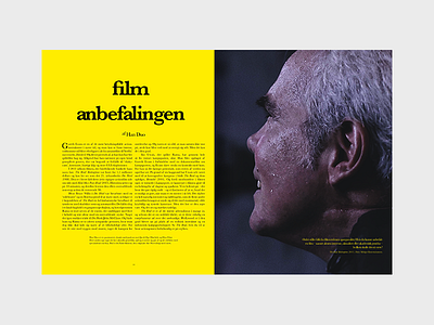 Layout for Ordet danish film journal layout magazine layout page