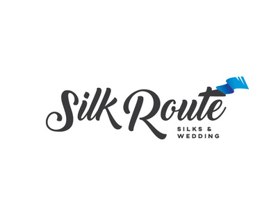 Logo for a silk garment showroom. branding design identity illustration lettering logo type typography vector