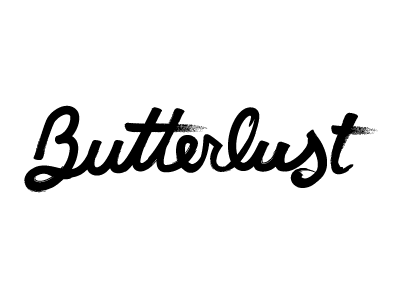 Butterlust Logo blog brush caligraphy drawn food handdrawn identity ink logo