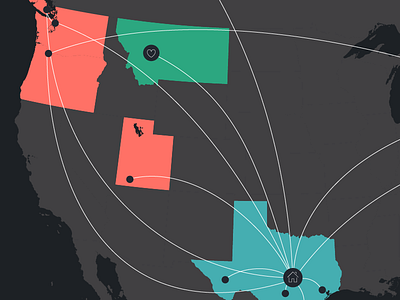 2015 Travel Map 2015 data data visualization data viz geography home map montana new years resolution texas travel