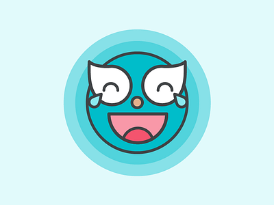 way too many feels blue character cry emoji emotion illustration laugh luchador tears of joy