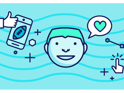 bro vibes icons like boy cute football phone hair man person line illustration