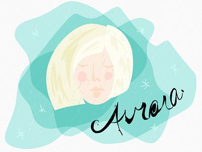 Aurora cute hair illustration ipad art lipstick music pastel people singer songstresses tresses texture