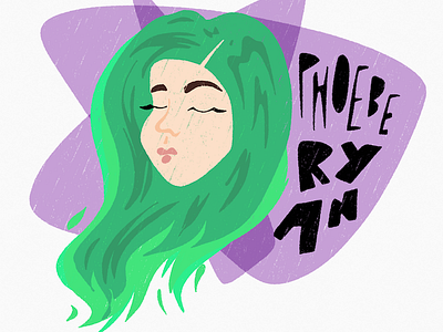Phoebe Ryan bright cute hair illustration ipad art lipstick music people singer songstresses tresses texture