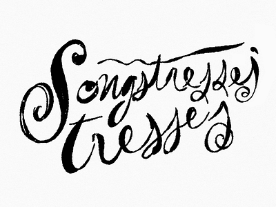 Songstresses Tresses grunge handdrawn type handlettering ipad nature script texture type typography