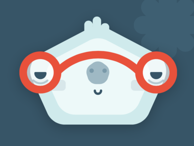 Sloth it to me smart lazy sticker nerd flat glasses illustration cute face start up pilosa sloth