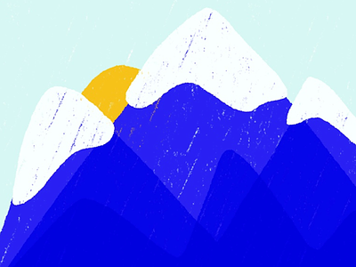 Montana calling blue cute illustration landscape montana nature snow sun texture usa