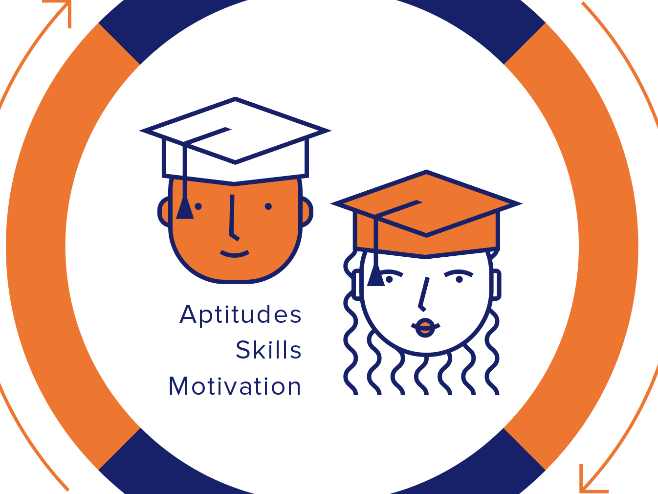 Grads cute hair people girl boy illustration graduation college high school