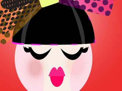Candy Lady bow bright candy girl illustration lady lips