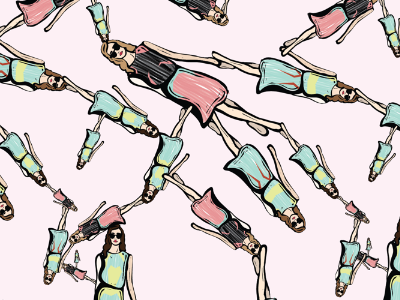 Prada SS12 Illustration Pattern