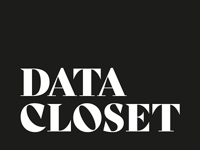 Data closet black and white logo branding logo logotype minimal minimalism type typography