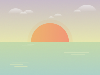 Sunset illustration practice soft sunset