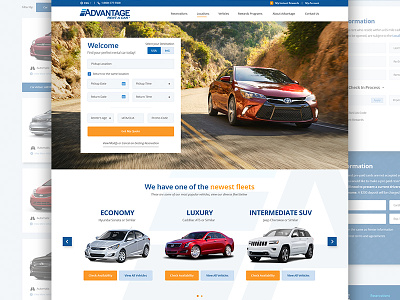 Advantage Redesign advantage car rental designzillas uiux web web design website