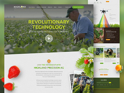 Farming & Technology Website design designzillas farming fruit strawberries technology technology and farming uiux web web design website