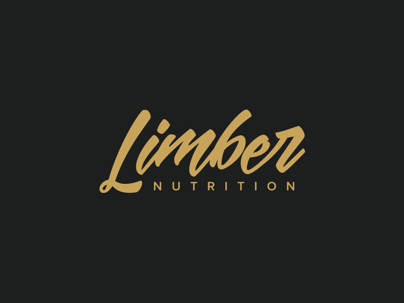 Limber Nutrition branding fitness flexible limber logo nutrition nutrition bar typographic