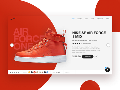 Exploration ecommerce exploration nike uiux web design