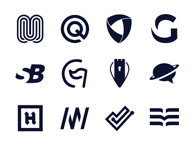 Various logos black and white branding logo logo and identity simple