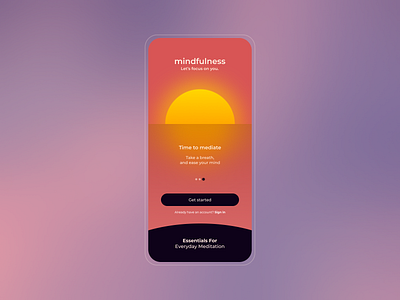 Daily UI - Meditation App