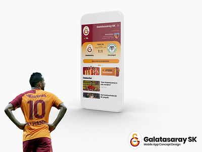 Galatasaray SK Mobile App Concept app applicaiton dribbble galatasaray ui ui design