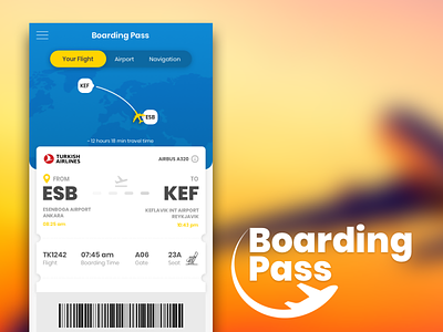 Boarding Pass UI Design