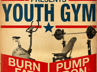 Youth Gym boxing gym helvetica poster