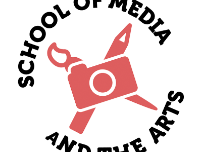 School of media and the arts arts branding college identity logo media