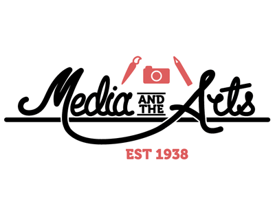 School of media and the arts arts branding college identity logo media