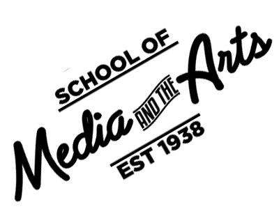 School of media and the arts arts branding college identity logo media