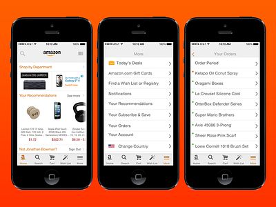 Amazon iOS7 amazon ios iphone mcommerce mobile proto prototype shopping