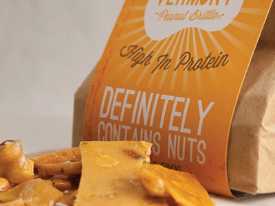Peanutmiddle brittle natural orange organic packaging peanuts retro snacks
