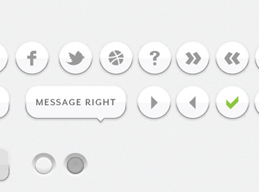 simple white UI elements buttons clean icons simple ui user white