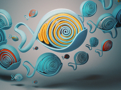 QUILLED | water fish paper quilled quilling sea water yumekon