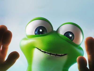 Frog 3d animation character