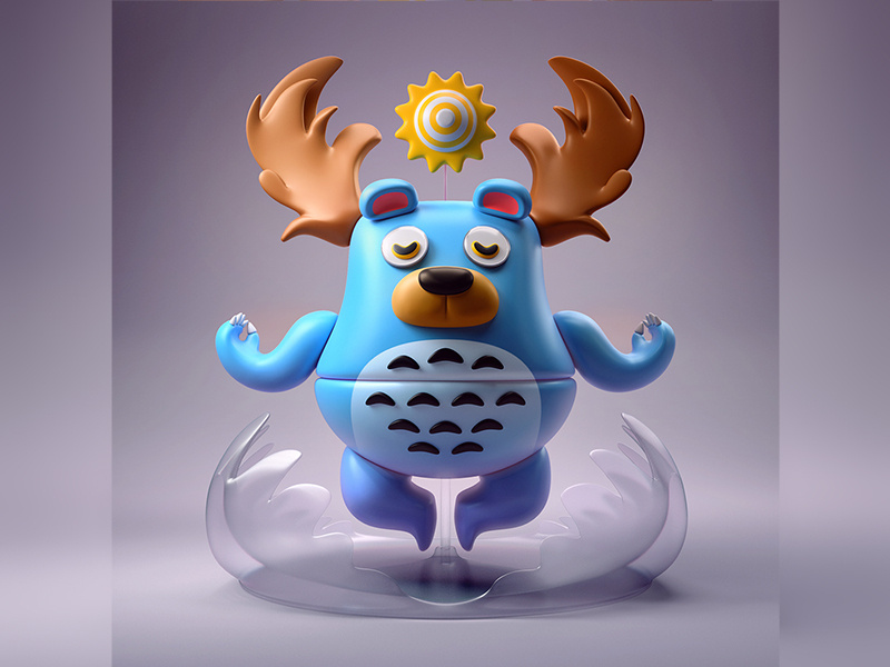 ba•doom | modular monsters yumekon monster 3d character illustration