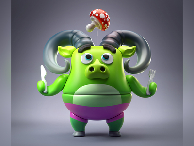 ba•doom | modular monsters 3d character illustration monster