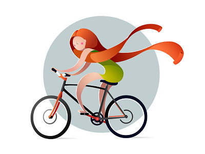 QUILLED 2D | bicyclist character design illustration quilling vector