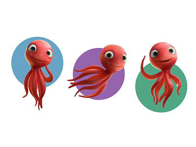 MiniMini 2018 3d character children design illustration kids octopus