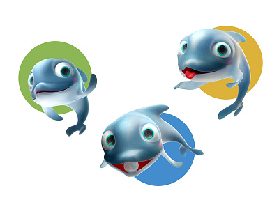 MiniMini 2018 | Dolphin 3d character design dolphin yumekon