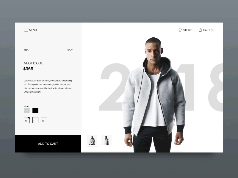 Online Store prototype animation men clothing principle prototype motion sketch ui web