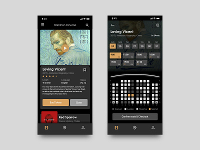 Booking Movie Ticket UI cinema movie sketch ticket ui