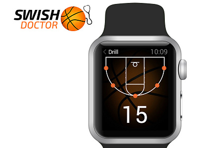 Swish Doctor Apple Watch App app apple watch basketball branding mobile app ui ui design wearable