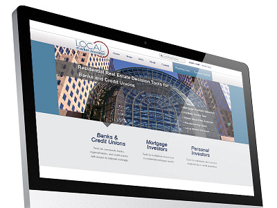 Local Market Monitor Website Homepage Redesign corporate financial real estate redesign website